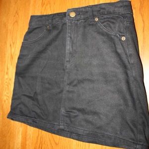black denim skirt